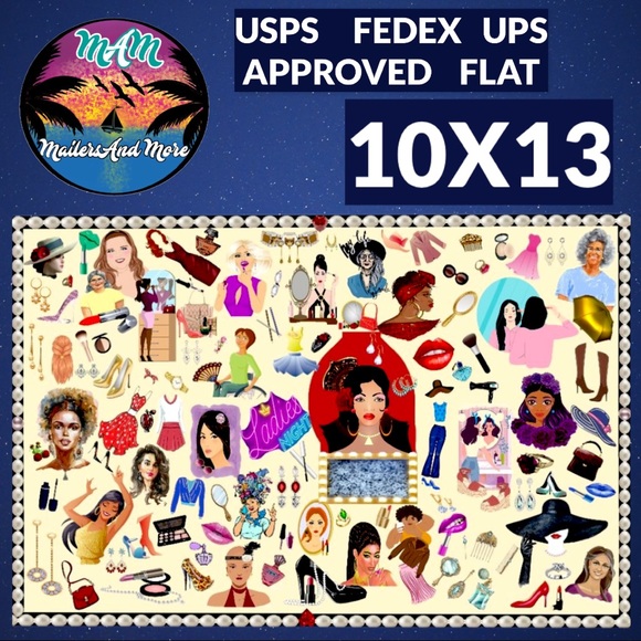 100 10X13 Fashion Makeup Girls Ladies Night Flat Poly Mailers PRICE IS FIRM - Picture 2 of 3